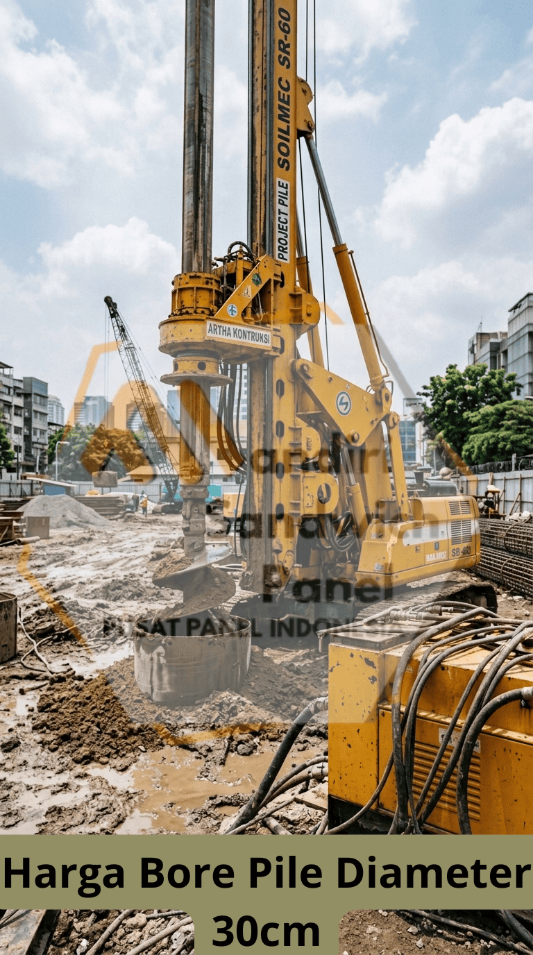 harga bore pile diameter 30cm