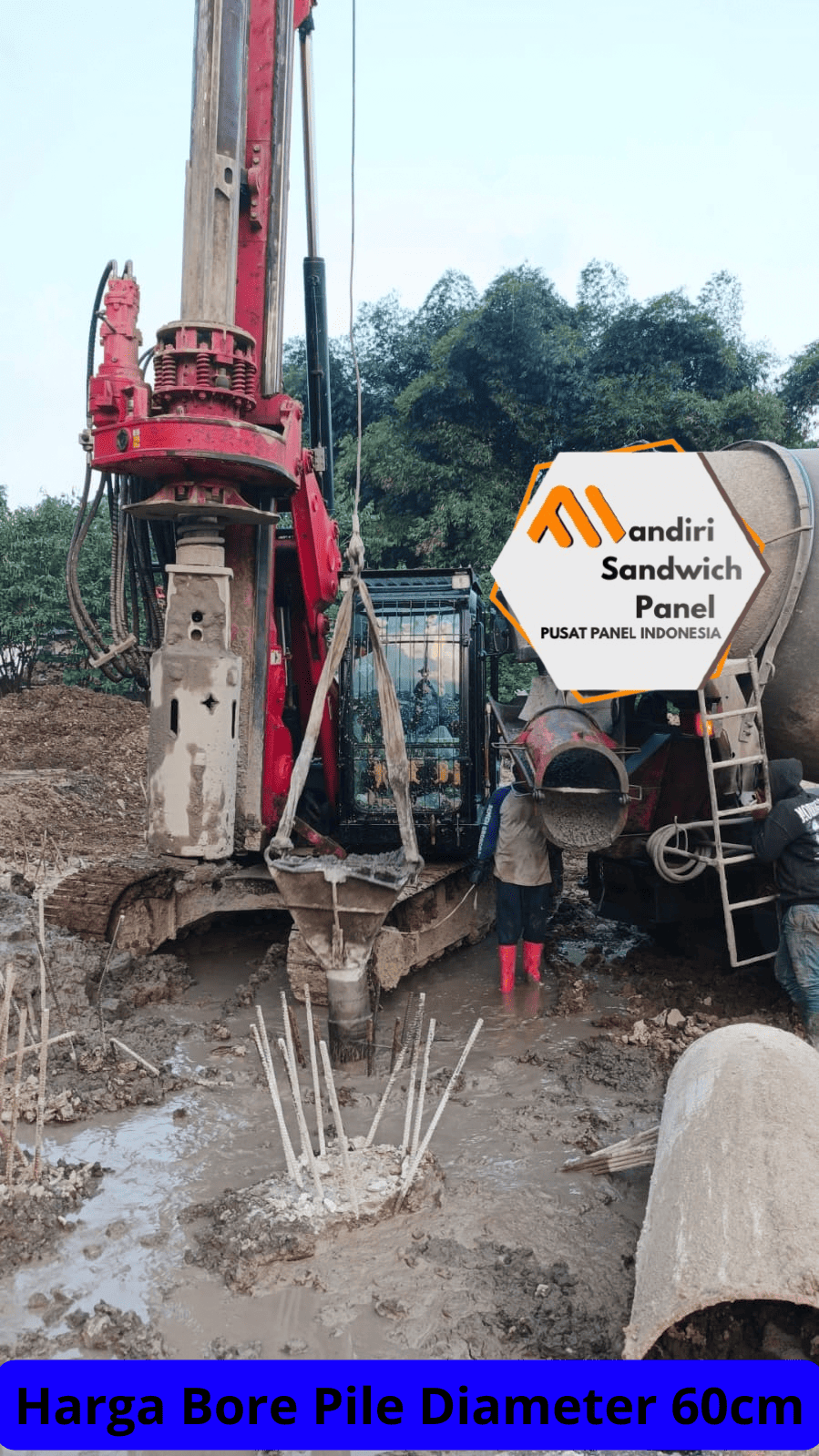 harga bore pile diameter 60cm