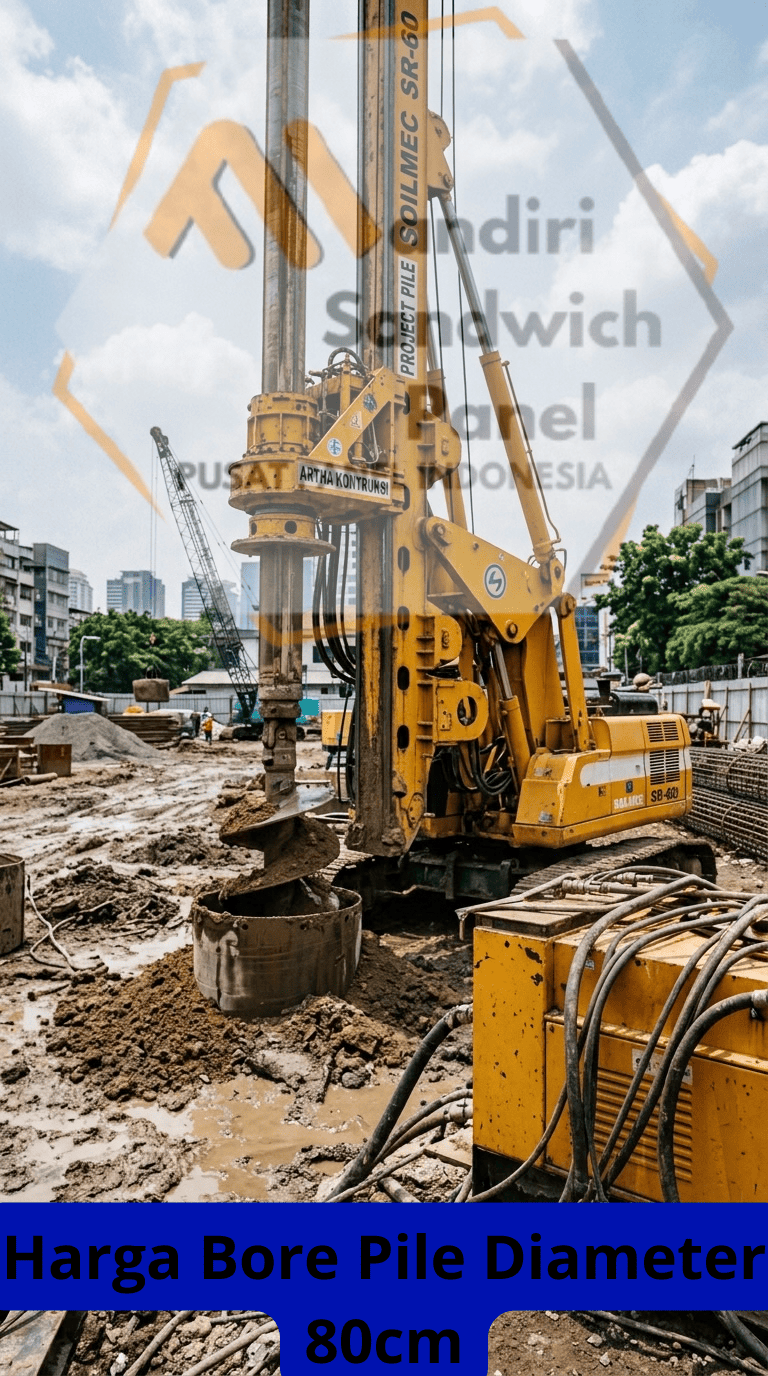 harga bore pile diameter 80cm